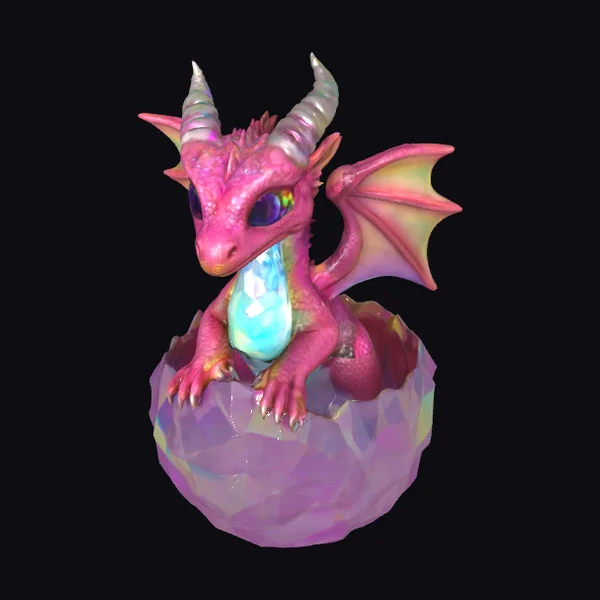Baby Dragon Crystal Egg