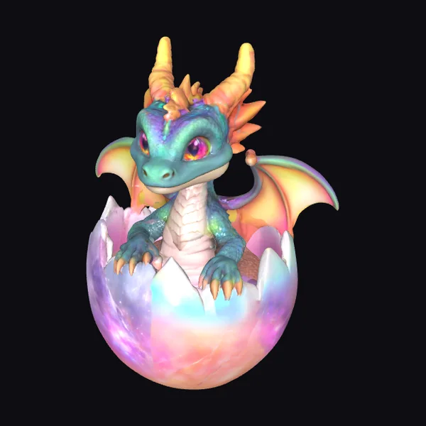 Baby Dragon Crystal Egg