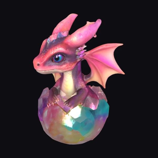 Baby Dragon Crystal Egg
