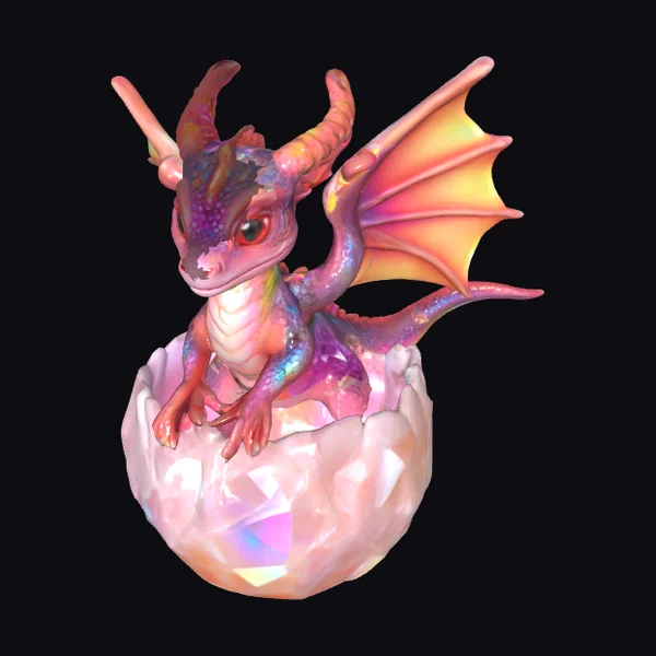 Baby Dragon Crystal Egg