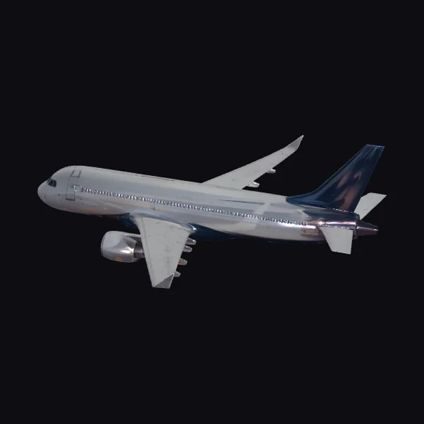 Silver Commercial Airliner