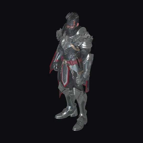 Armored Knight in Dark Armor