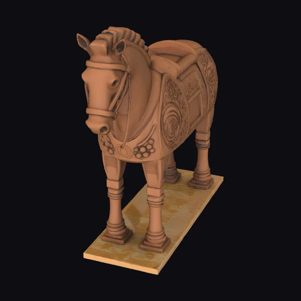 Ancient Wooden Trojan Horse