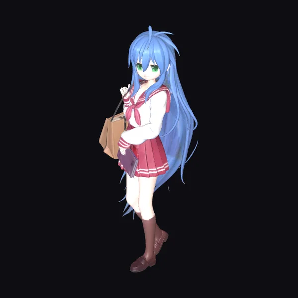 Anime Girl with Bag
