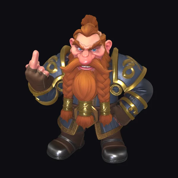 Angry Dwarf Warrior