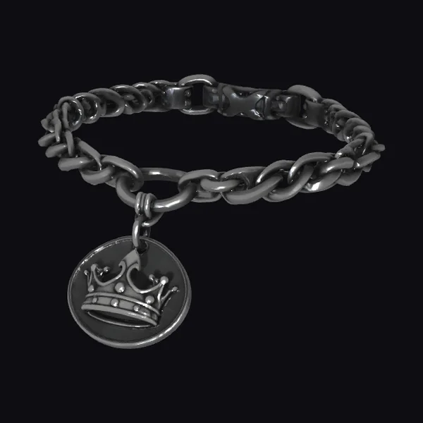 Black Crown Chain Bracelet