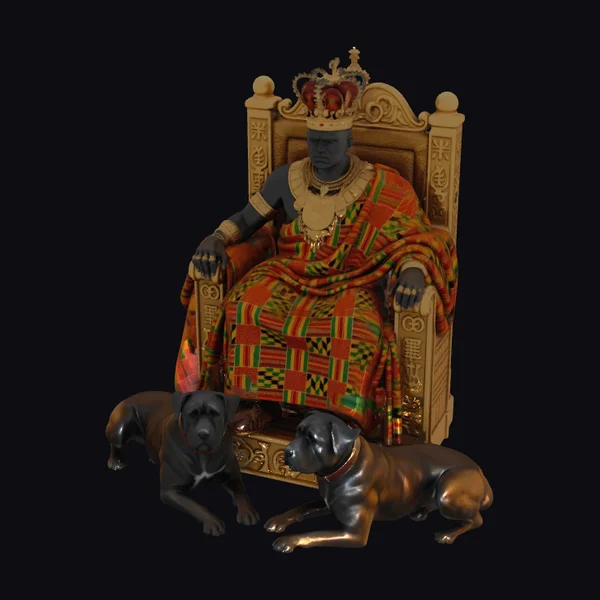African King with Dogs