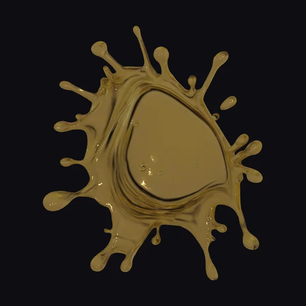 Golden Liquid Splash