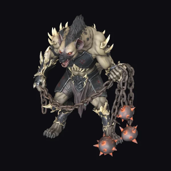 Anthropomorphic Hyena Demon Lord