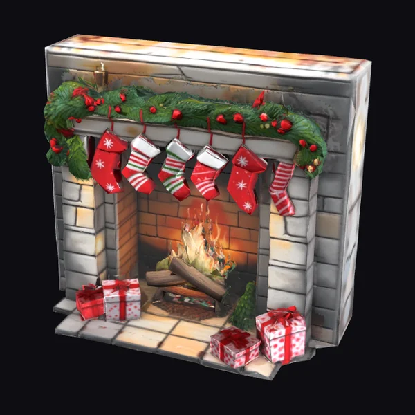 Cozy Christmas Hearth Scene