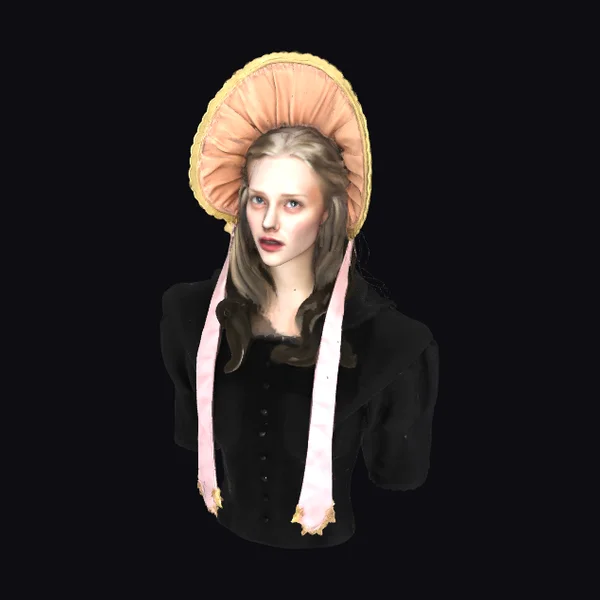 Woman in Pink Bonnet