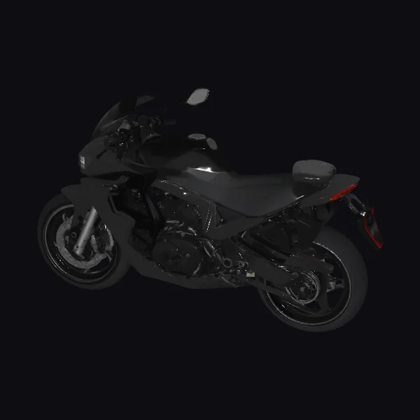 Black Sport Motorcycle