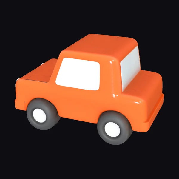 Orange Toy Pickup Truck
