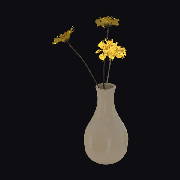 Yellow Flowers in Vase
