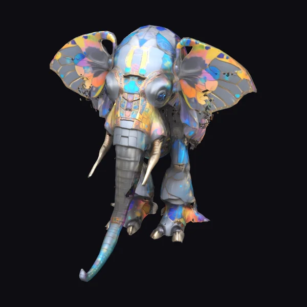 Cybernetic Elephant Sculpture