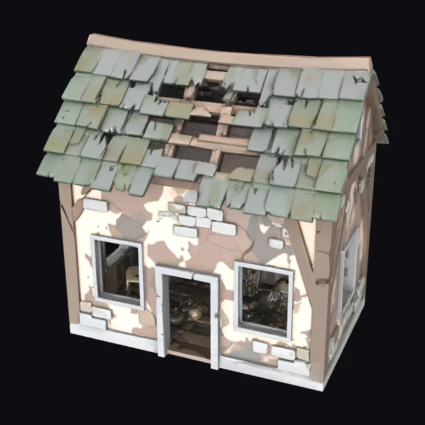 Abandoned Cottage Facade