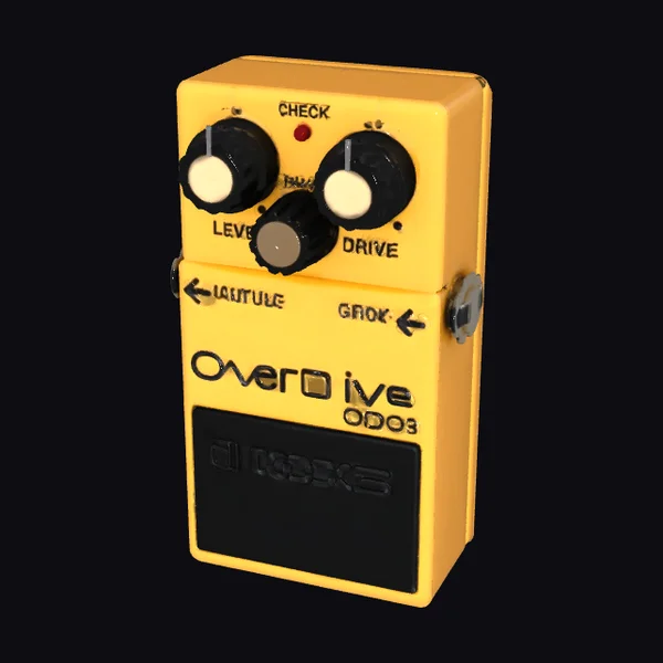 Yellow Guitar Overdrive Pedal