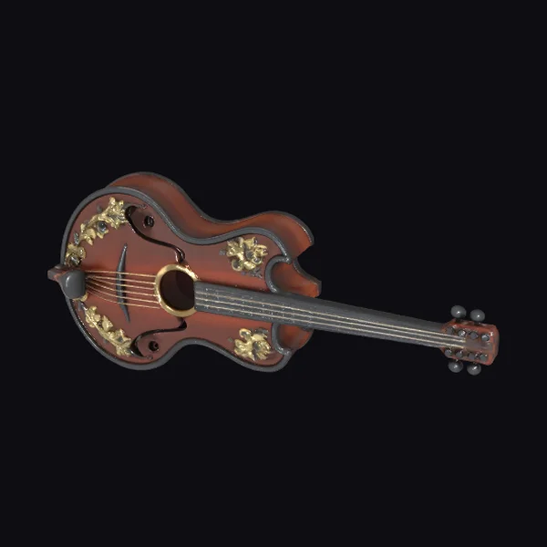 Ornate Double Bass Guitar