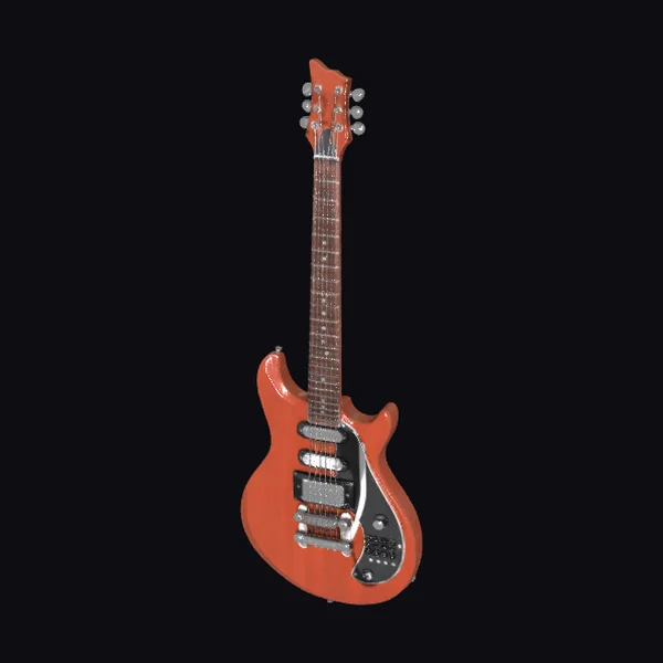 Vintage Orange Electric Guitar