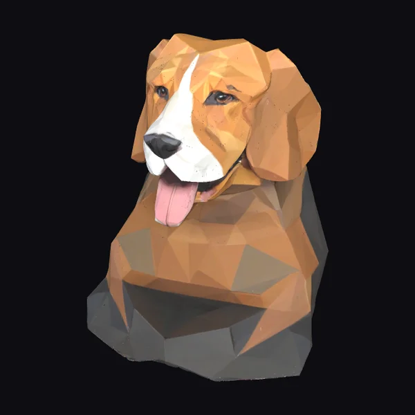 Geometric Beagle Head