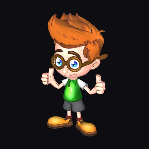 Thumbs Up Cartoon Kid