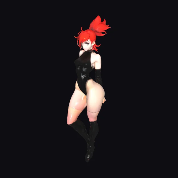 Anime Red Hair Woman