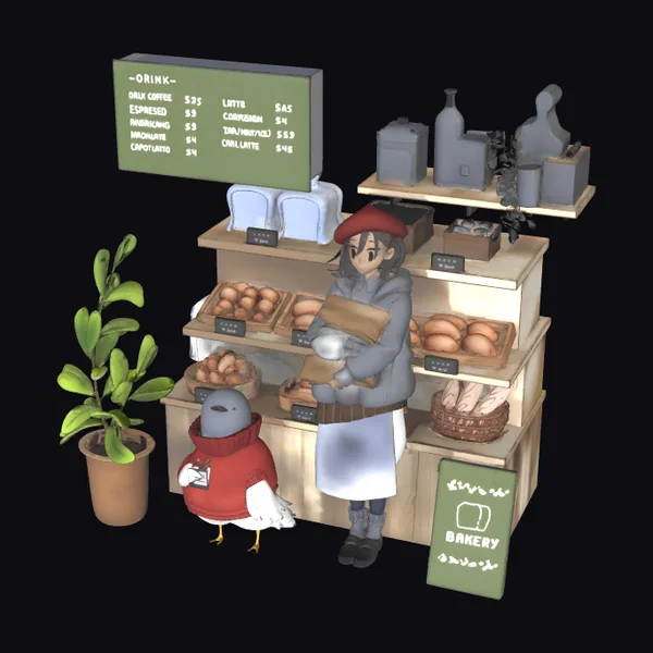 Bakery Friends Scene