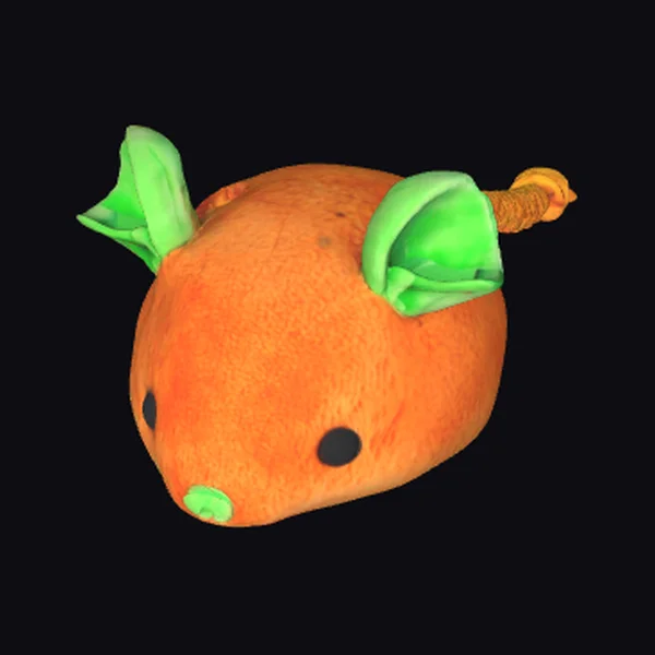 Orange Plush Mouse Toy