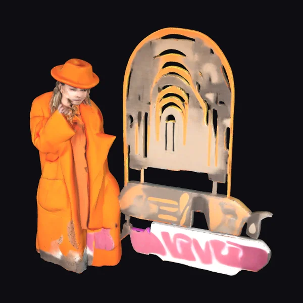 Woman in Orange Coat