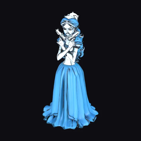 Woman with Dual Pistols