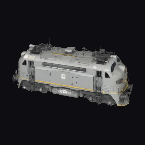 Armored Sci-Fi Train Locomotive