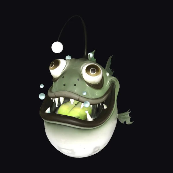 Angry Fish in Bubble