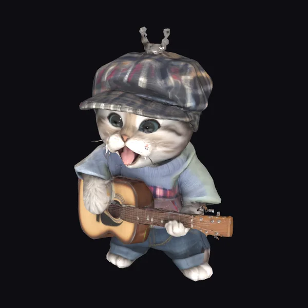 Cat Playing Guitar