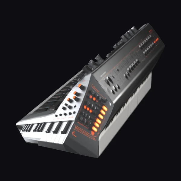 Retro Style Synthesizer Keyboard