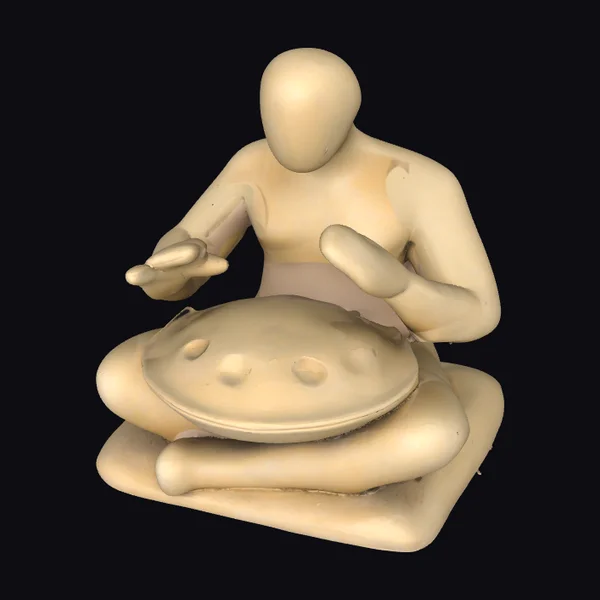 Man Playing Handpan
