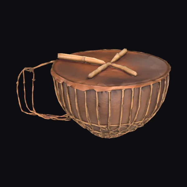 Drum with Wooden Sticks