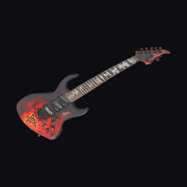 Blood Stained Electric Guitar
