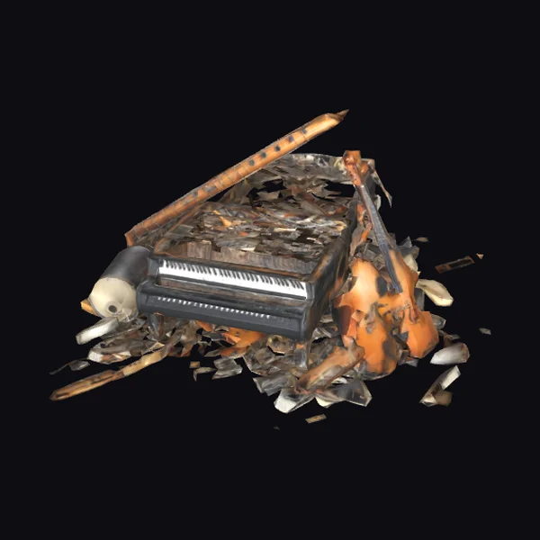 Broken Music Instruments Pile