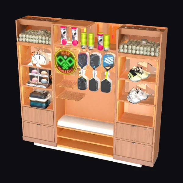 Pickleball Gear Closet Organizer