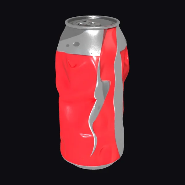 Crinkled Red Soda Can