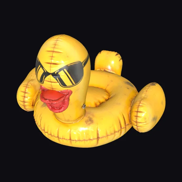 Inflatable Duck with Sunglasses