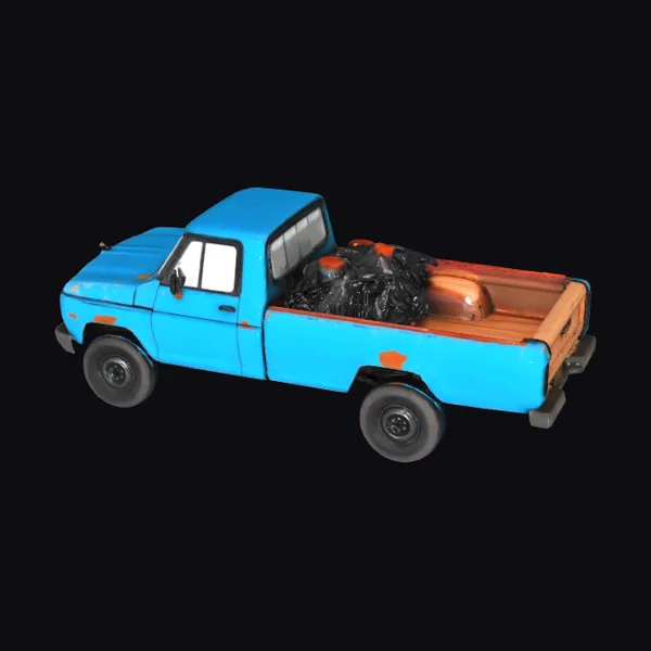 Rusted Blue Pickup Truck