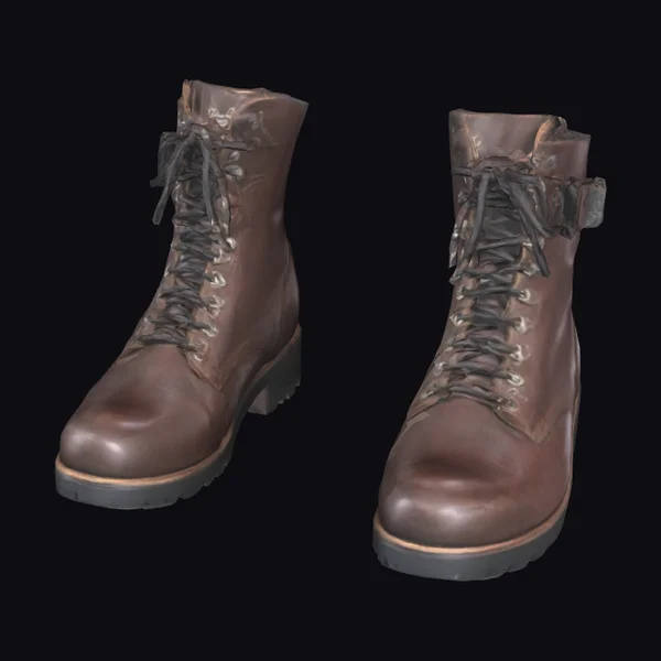 Brown Leather Combat Boots