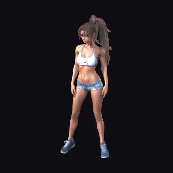 Young Woman in Shorts