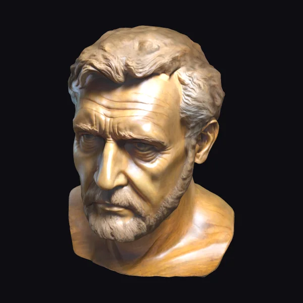 Wooden James Cameron Bust