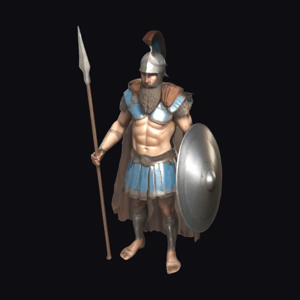 Ancient Athenian Hoplite Warrior