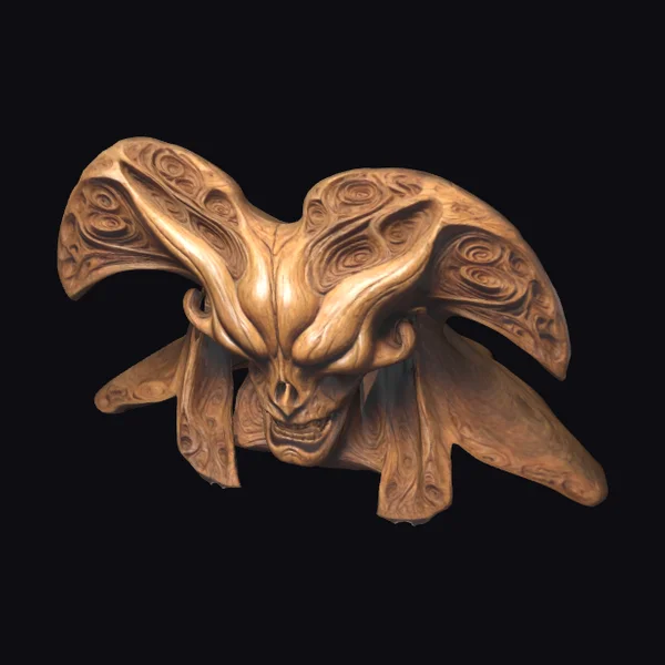 Wooden Demon Mask