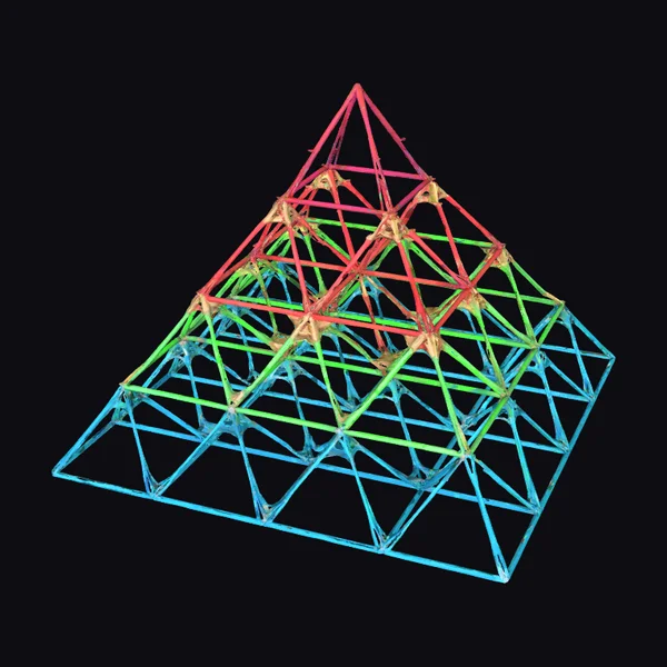 Geometric Straw Pyramid
