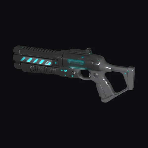 Glowing Plasma Blaster Gun