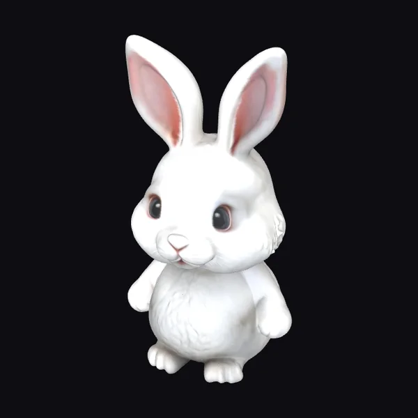 Cute White Rabbit Figurine